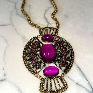 Vintage Egyptian revival Goldette Necklace